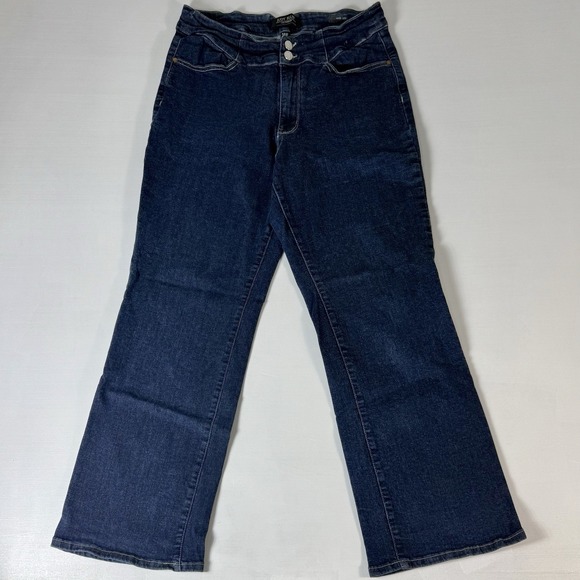 Judy Blue Jeans Women's 14W Dark Wash High Rise Flare Plus Size Size 14W Stretch - Picture 2 of 7